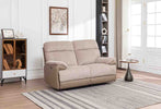 Arlington 2 Seater Sofa Electric Recliner Beige life style photo from the left side
