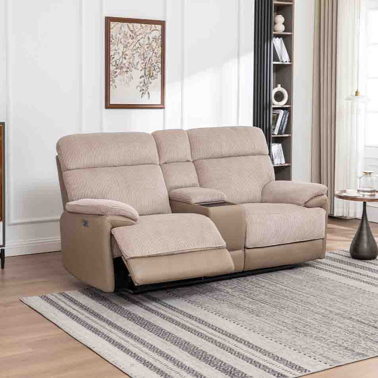 Arlington 2 Seater Sofa Electric Recliner With Console