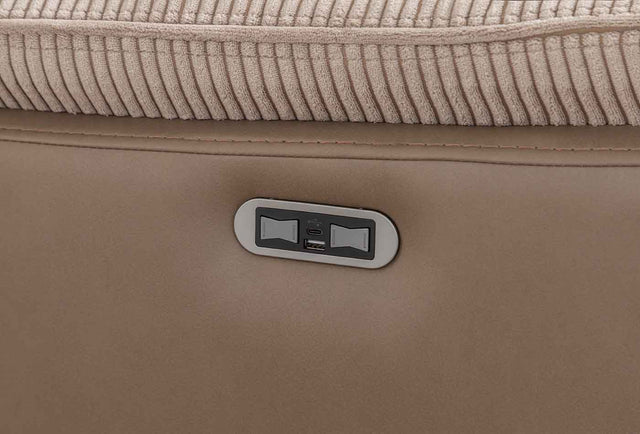 Arlington Corner Sofa Electric Recliner Beige