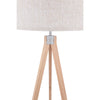 Armitage Tripod Floor Lamp Light Wood close view picture of the wooden tripod base