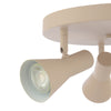 Arnel 3 Light Plate Spotlight Satin Taupe light with adjustable function