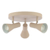 Arnel 3 Light Plate Spotlight Satin Taupe picture with turned off lights