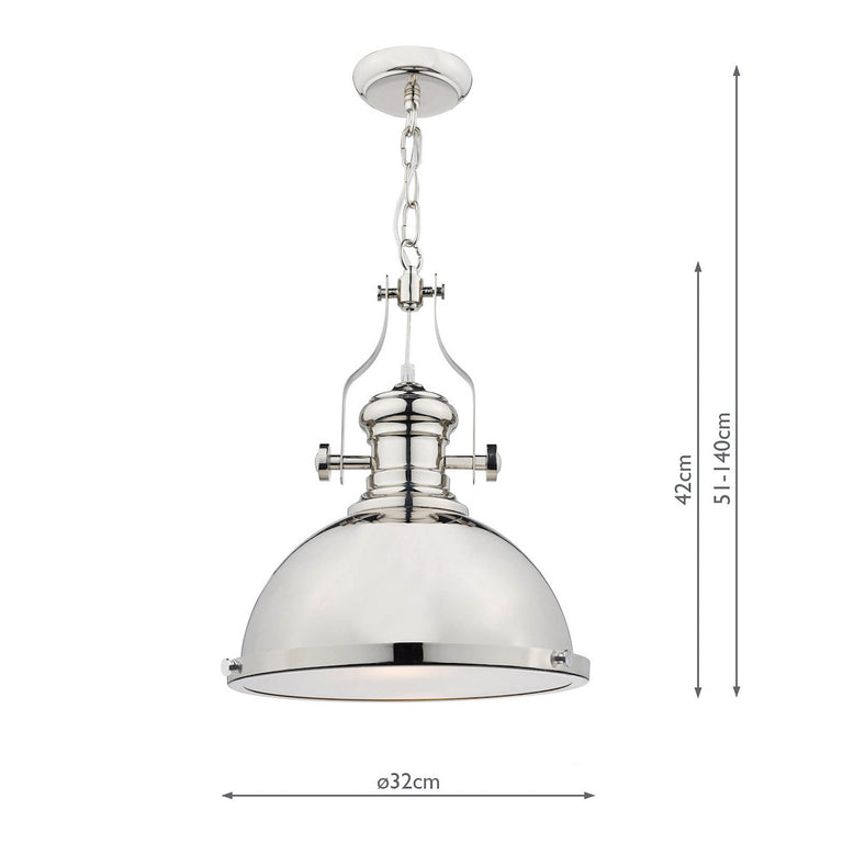 Arona 1 Light Pendant Polished Chrome - Home Decor Lighting