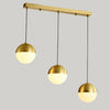 Art Deco Pendant With 3 Lights close view photo with adjustable bulb lengths