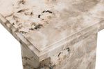 Artemis Lamp Table Mottled Mocha close view picture of the tables corner