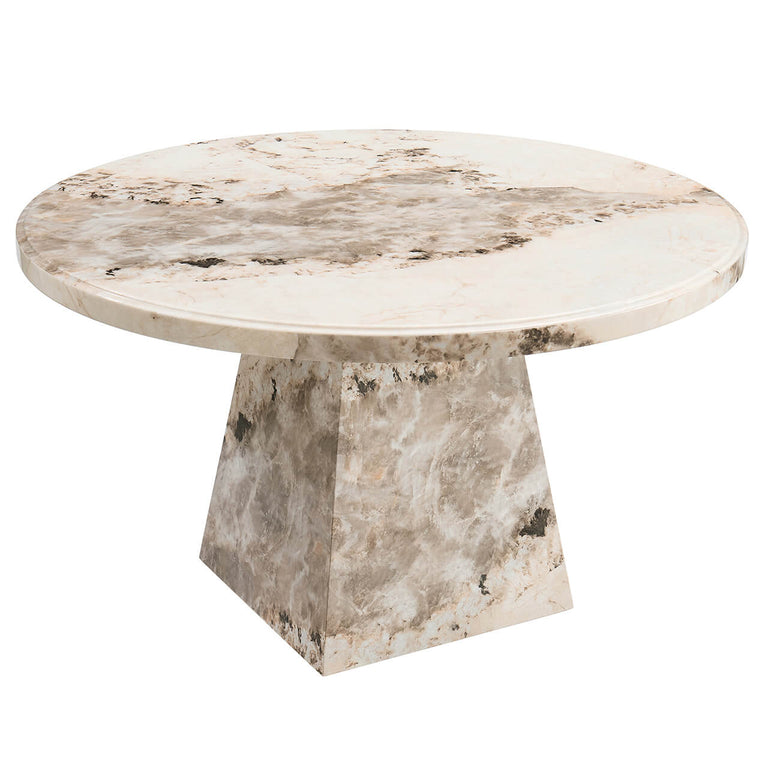 Artemis Round Dining Table 130 cm Mottled Mocha