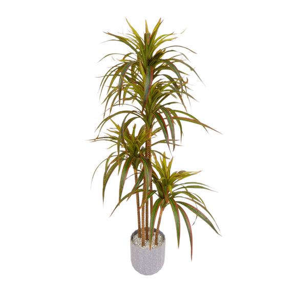 Vibrant potted plant Artificial Chlorophytum Tree Red/Green 100cm
