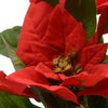 Artificial Potted Poinsettia
 close-up view picture of the plant