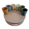 Tipperary Crystal Artisan Set of 6 Mugs made in a colorfull design