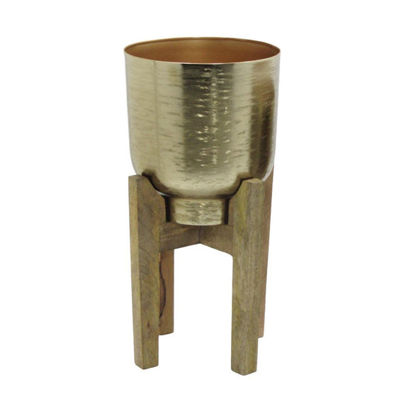 Aruna Planter With Mango Stand Gold Large picture on the white backgrouund