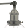 Arvin Industrial Wall Light Antique Chrome close view picture of the hardware finish