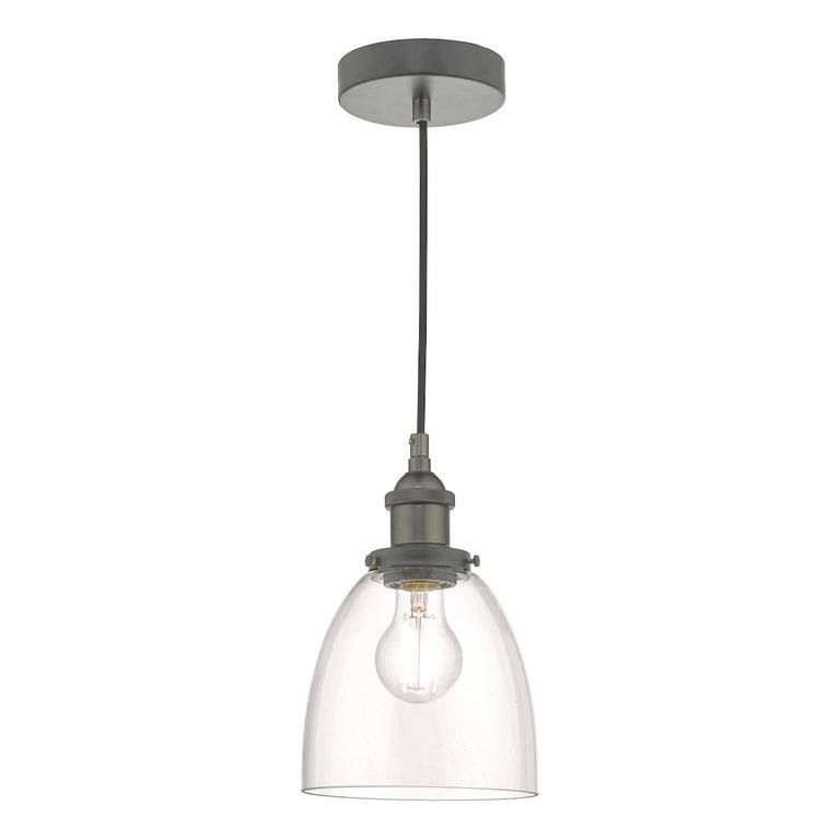 Arvin Pendant Antique Chrome & Glass
