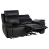 Ashby 2 Seater Sofa Electric Recliner Black picture with one reclined seat