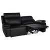 Ashby 3 Seater Sofa Electric Recliner Black half reclined sofa