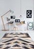 Asher Geometric Rug Grey-Beige life style picture