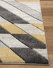 Asher Geometric Rug Grey-Mustard picture of the rug corner