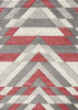 Asher Geometric Rug Grey-Red picture of the rug design