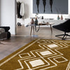 Ashton Geometric Rug 04 Mustard Cream perfect for a living room