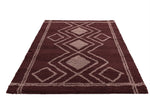 Ashton Geometric Rug Ivory Orange 01 with a beige geo pattern