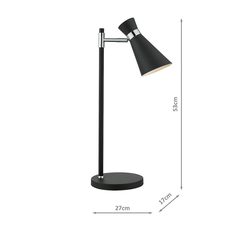 Ashworth Table Lamp Matt Black - Home Decor & Lighting Collection