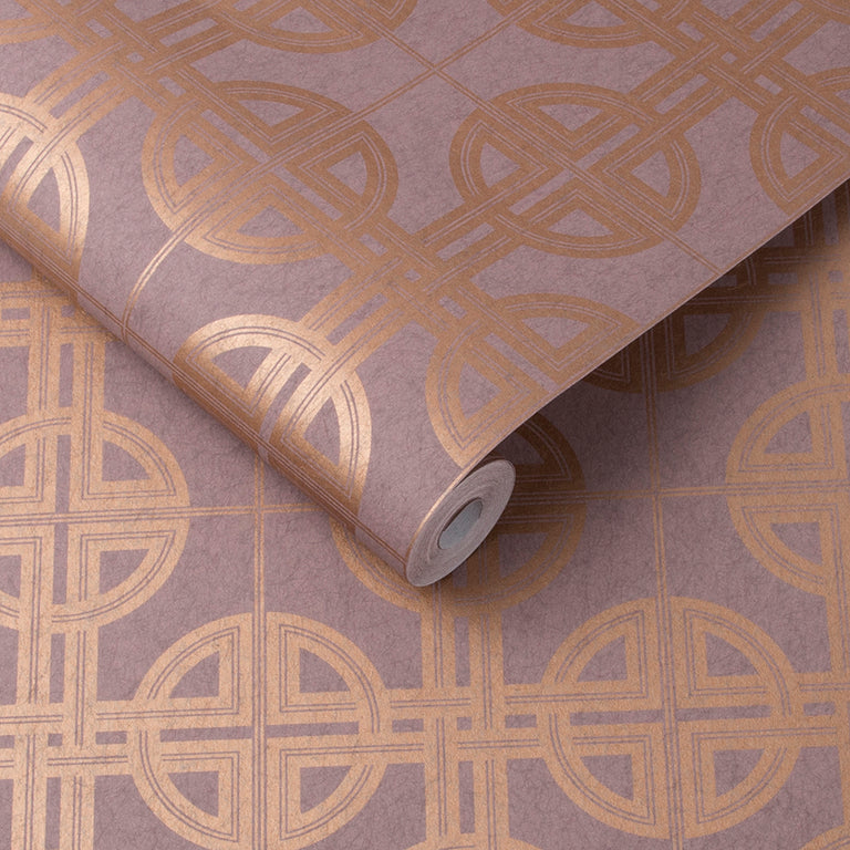 Graham & Brown Asian Lattice Blush Wallpaper