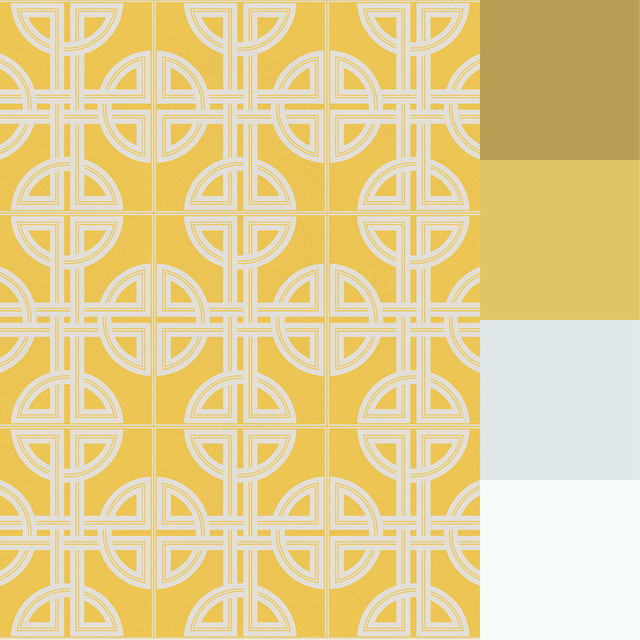 Graham & Brown Asian Lattice Saffron Wallpaper
