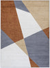 Aspire Geometric Rug 107 Terracotta picture of the rug design