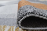 Aspire Geometric Rug 108 Grey close view picture of the border and pile height