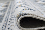 Aspire Geometric Rug Silver picture of the border and pile height