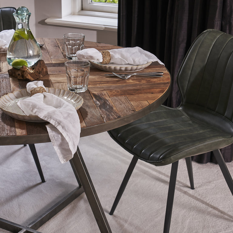 Asti Dining Chair Leather Forest
