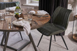 Transform your style with the sleek Asti Dining Chair, Forest Leather.