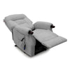 Astoria Dual Motor Lift & Tilt Chair Silver picture with fully reclined chair