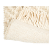Brink & Campman Atelier Scandinavian Rug Oyster with a cotton backing and fringed ends