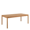 Atlantic Extension Dining Table Oak close view photo from the left side