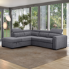 August Sectional Sofa Bed LHF Anthracite Grey life style picture