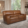 Aurora Italian Leather 2 Seater Sofa Tan life style picture