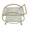 Avantis Luxe Gold and Marble Two-Tier Trolley top view picture