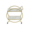 Avantis Luxe Gold and Marble Two-Tier Trolley picture on the white background