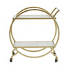 Avantis Luxe Gold and Marble Two-Tier Trolley front view picture