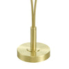 Avari 2 Light Table Lamp Satin Brass close view picture of the brass base