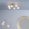 Avari 6 Light Semi Flush Satin Brass life style picture