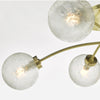 Avari 6 Light Semi Flush Satin Brass close view picture of the shades