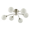 Avari 6 Light Semi Flush Satin Nickel Frosted Glass picture on the white background