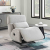 Avebury Recliner Rocker Armchair Linen life style photo with reclined seat