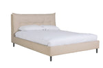 Elegant Latte 4'6" double bed in Boucle fabric.