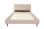 Latte Double Bed Frame with stylish headboard.