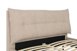Latte Double Bed with Black Powder Coated Legs.