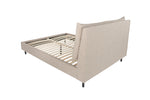 Sprung Slats Latte Boucle Fabric Bed.