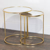 Avery Nest of 2 Side Tables Gold front view picture