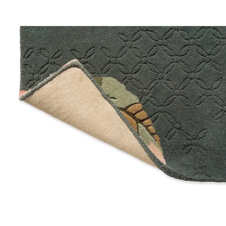 Laura Ashley Aylworth Trail Floral Rug Fern Green